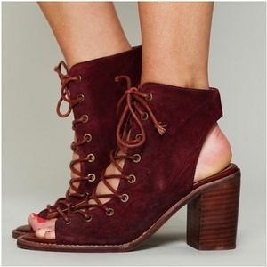 Jeffrey Campbell x Free People lace up bootie